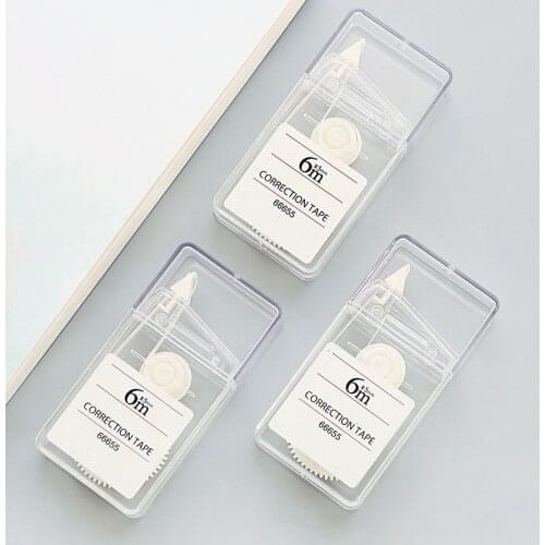 1pc Simple Transparent Correction Tape Adhesive Dots Stick Roller Glue Tape Students Corrector Tools Kawaii Stationery Supplies