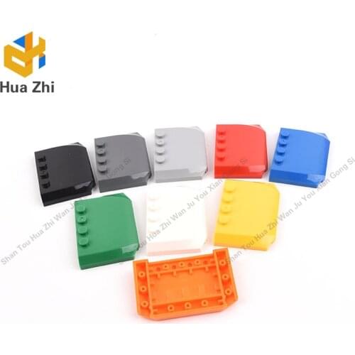 6PCS 52031 Slope Curved 4 x 6 x 2/3 Triple Curved with 4 StudsBuilding Blocks Parts MOC DIY Education Build Toys