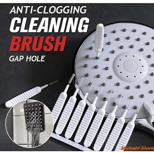 10pcs Shower Head Cleaning Brush Anti-clogging Teapot Nozzle Kettle Spout Brush For Small Pointed Hole Pore Gap Cleaning Tools