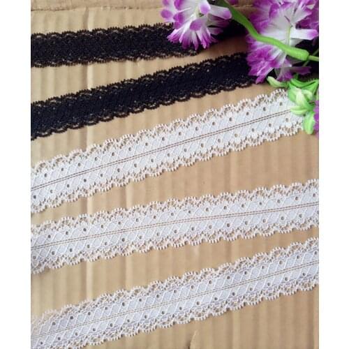 10yards width 30mm Embroidered Net white black Lace Trim fabric Garment ribbon headband wedding party decoration Accessorie #964