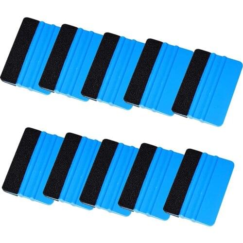 100Pcs Blue Squeegee Felt Edge Scraper Car Decals Vinyl Wrapping Film Squeegee Window Tint Tools Car Styling Sticker Accessories