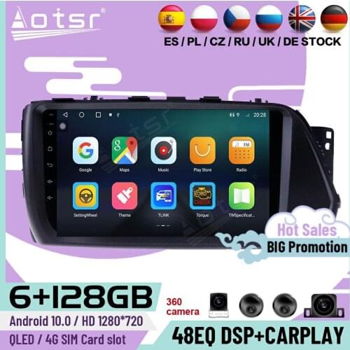 2 Dini 128G Carplay Multimedia Auto Car Stereo Android 10 Player For Hyundai VERNA 2017 2018 2019 GPS Navigation Radio Head Unit