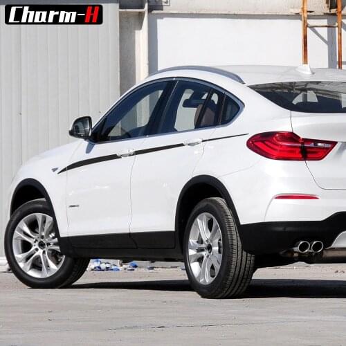 Car Styling M Performance Accent Stripes Side Stripe Graphics Waistline Vinyl Decals Stickers for BMW X4 M F26
