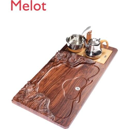 Tea Set Simple Kung Fu Tea Tray Household Modern Living Room Solid Wood Tea Ceremony Large Tray Fully Automatic
