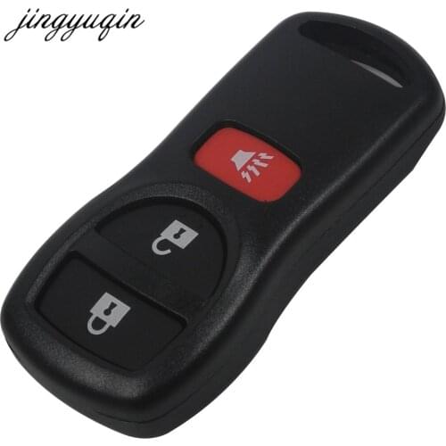Jingyuqin 3 Button Remote Entry Key Fob Shell Case For Nissan Armada Xterra Pathfinder Frontier Quest Titan Murano
