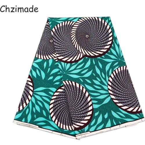 Chzimade 1Yard African Wax Printed Sewing Fabric For Dress Clothes Diy Handmade Crafts