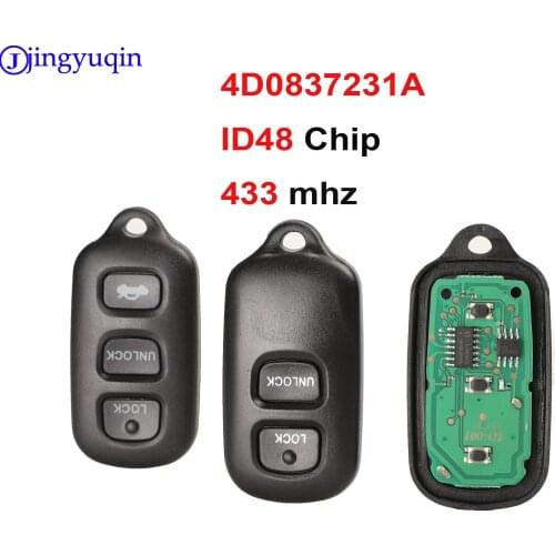Jingyuqin 433mhz 4D0837231A Flip Fold ID48 Chip Car Key for Toyota HYQ12BBX Highlander Camry Solara Corolla Sienna