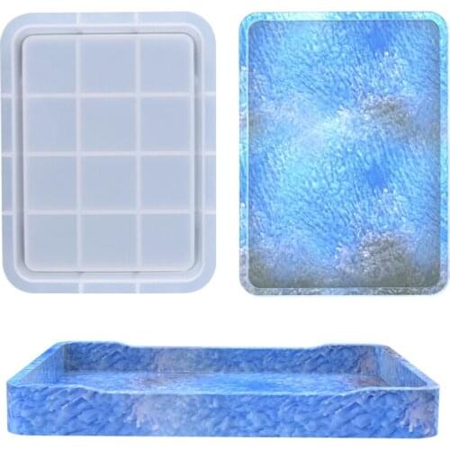 Rectangle Tray Epoxy Resin Mold Dishes Plate Silicone Mould DIY Crafts Home Decorations Casting Tools