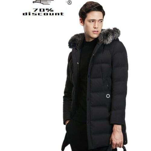 90% Duck Down Jakcet Men Real Fox Fur Collar Long Coat Winter Jacket Men Clothes 2020 Thick Parkas Mens Clothing MY099