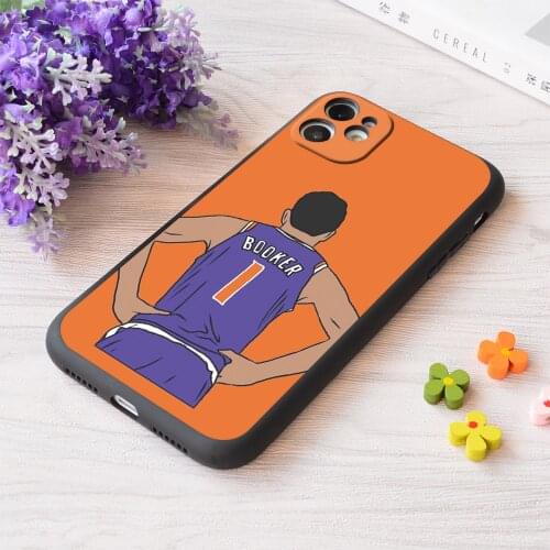 For iPhone Devin Booker Back To Print Soft Matt Apple iPhone Case