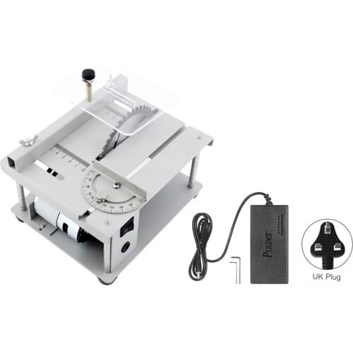 150W Table Saw Desktop Saw Cutter Electric Cutting Machine with Saw Blade Adjustable-Speed Angle Adjustment 40MM Cutting Depth