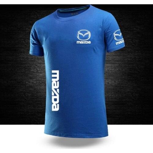 NEW Mazda Car Logo New Custom Comfortable Summer Solid Color 100%Pure Cotton Tops Printed Casual Short Sleeve T-Shirts R