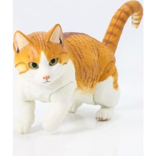 NEW hot 10cm Tabby cat action figure toys Christmas gift with box