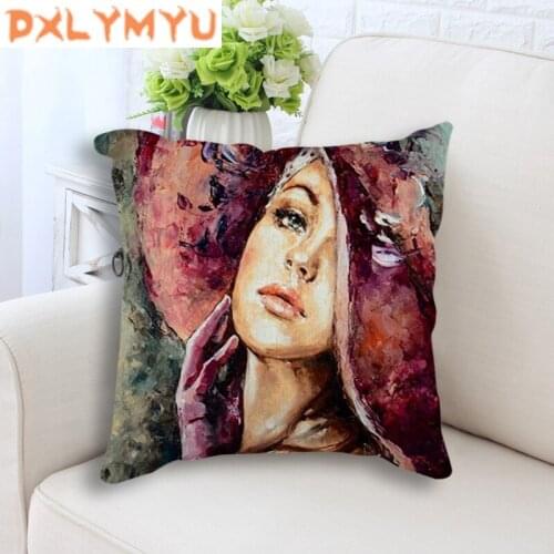 Sexy Girls Print Cushion for Sofa Car Waist Cushion Pillow Decorative Cushion Throw Pillowcase for Home Decor