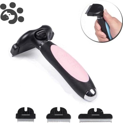 Pet Professional Grooming Comb Single Pins Undercoat Rake For Dogs Cats Shedding Clean Tool with Rotating Pins Pet Supplies