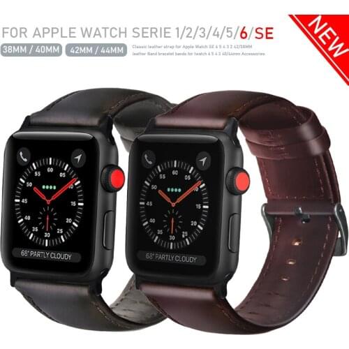 New Loop Strap for Apple Watch Band 38/42mm iWatch High-end leather bracelet bands for Apple watch series 6/SE/5/4/3 44/40mm