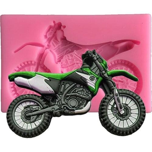 3D Motorcycle Shape Silicone Mold Chocolate Candy Cookie Clay Mould DIY Wedding Birthday Fondant Cake Decoratin Baking Tools