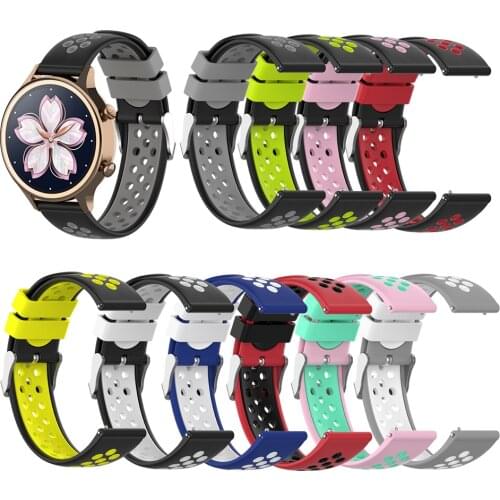 Silicone Watch Strap for TicWatch c2 Rose Gold Version for Huawei Smart Watch First Generation For LG Watch Universal Wrist Band