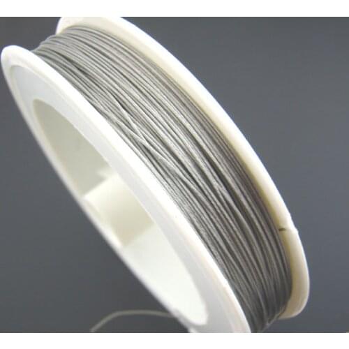 DoreenBeads 1Roll Silver color Tiger Tail Beading Wire 0.45mm 56M (B01398)