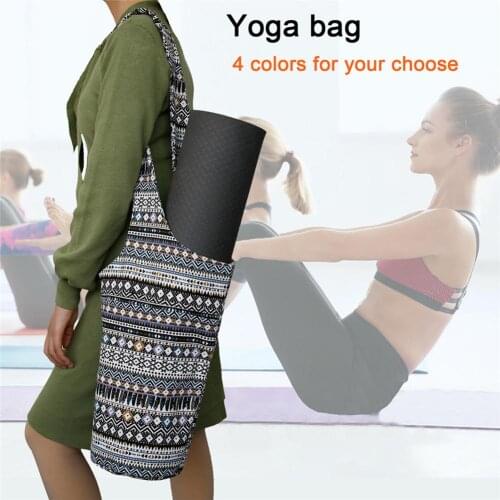 Shoulder Yoga Bag Canvas Yoga Mat Bag Yoga Tote Sling Carrier For Storing Cup Yoga Mat Mobile Phone Towel Esterilla Yoga