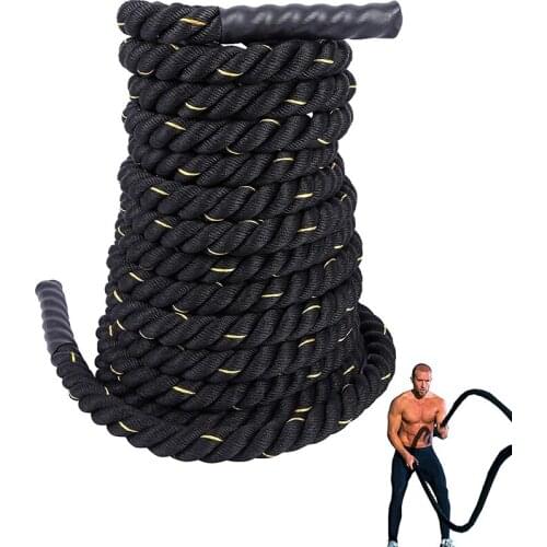 Weighted Battle Skipping Ropes 3m* 25mm Heavy Jump Rope Crossfit Power Improve Strenght Training Fitness Home Gym Equipment