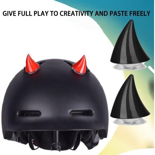 Motorcycle Helmet Corner Plastic Resilient Silicone Suction Cup Soft Horn Decoration Headwear Rubber Horn Decoration Accessories
