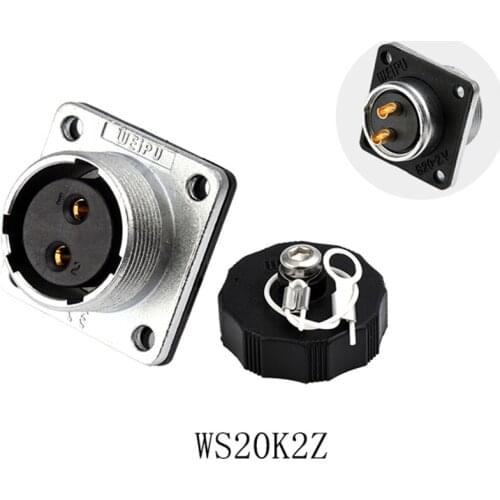WEIPU WS20 Waterproof Connector Automotive Bulkhead Panel Mount Male Female Socket 2 3 4 5 6 7 8 9 12 Pin Screw Threaded Lock