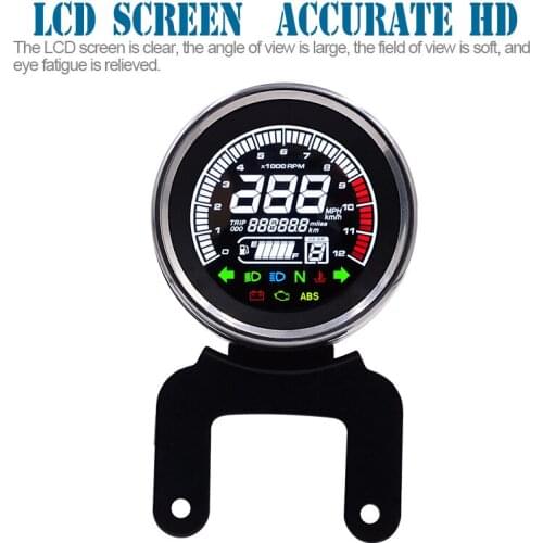 WUPP Universal Motorcycle Dashboard LCD Digital Speedometer Odometer Tachometer 12V Motorcycle Oil Meter electronics meter