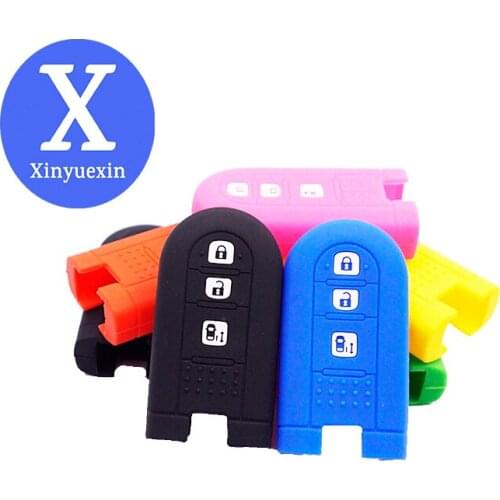 Xinyuexin Silicone Key Case Cover Protect Set Skin for TOYOTA 2020 TANK Terios Rush Wigo for Daihatsu K 3 Buttons Remote Keyless