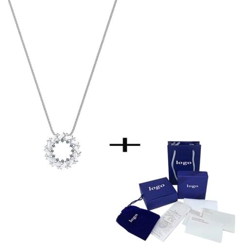 2021 new purity no time to spin white crystal round woman necklace exquisite beautiful jewelry