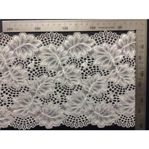 18cm hot selling symmetrical jacquard leaf motif edge lace trim,XM0826D