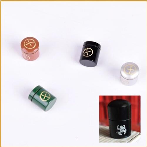 200pcs- With Laser engravingLogo-14*11mmWaterproof Mini Pill Holder Bison Tube Bulk Hide Geocaching Contain-/Brass Collect Box