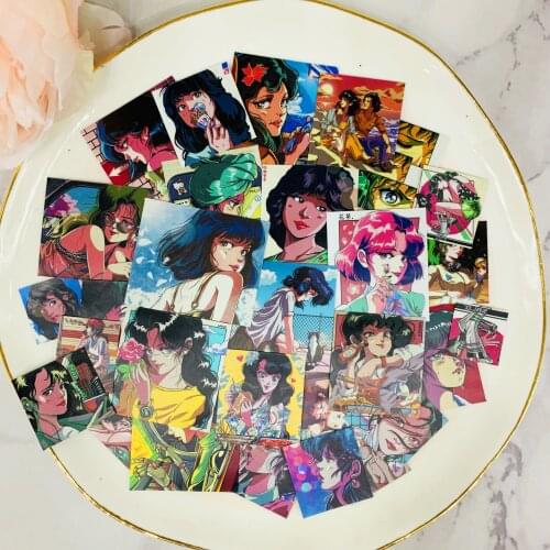 29PCS Japanese manga girl Scrapbooking stickers book Student kids toys Notebook label Decorative sticker paper Stationery