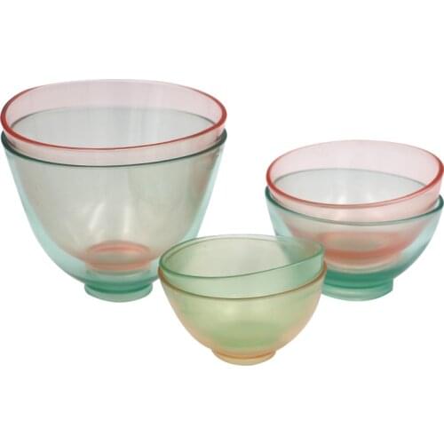 3pcs/set Dental Lab Silicone Rubber Mixing Bowl Cup Transparent Small/Medium/Large Oral Hygiene Teeth Whitening Tool Equipment