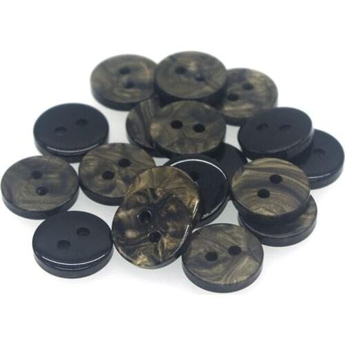 50PCs 11.5mm Resin Sewing Button Scrapbooking Round Imitation shell 2 Holes Costura Botones bottoni botoes S1049