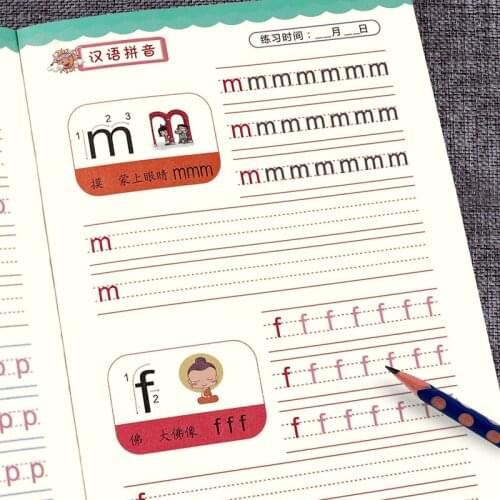 7 Books Children Regular Script Copybook Pencil Hard Pen Calligraphy Tracing Red Writing Daily Practice Libros Book Livros Art