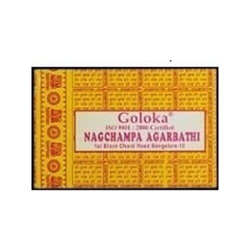 Goloka Nag Champa Incense Sticks (16g x 12 Packs) by Goloka