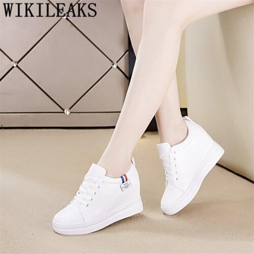 White Shoes Woman Designer Shoes Woman Platform Increase Within Casual Shoes Women Leather Shoes Women Sneakers 2020 Ayakkabi