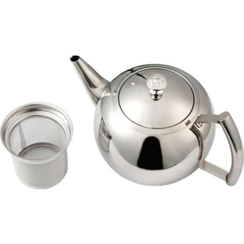 1.5L/2L Stainless Steel Teapot Tea Set Coffee Pot Teapot With Filter Hotel Restaurant Home Cooker Kettle Teapots Afternoon Tea