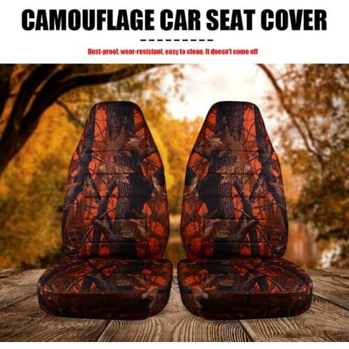 Hunting Camouflage Car Seat Covers SUV Off Road Auto Four Seasons Seat Protector Tree Printing Interior Accessories for Fishing