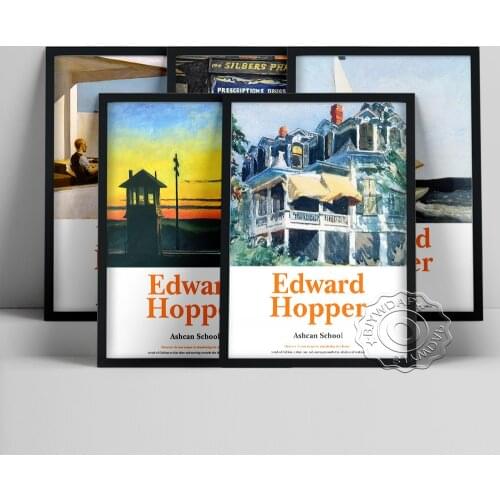 Edward Hopper Neoclassicism Poster, Railroad Sunset Art Prints, The Mansard Roof Wall Picture, Office In A Small City Wall Decor