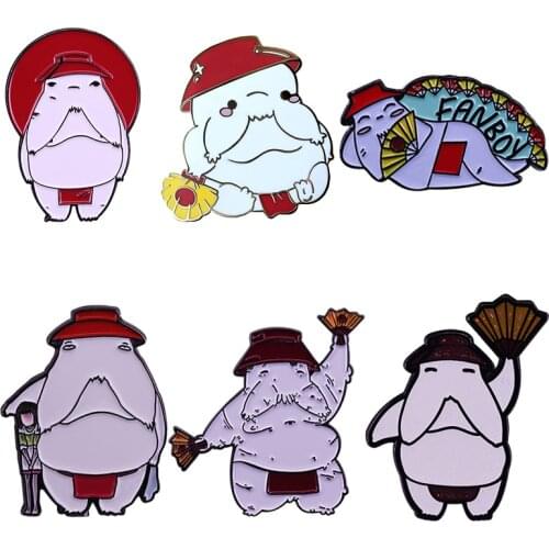 Anime Spirited Away Radish Spirit Enamel Brooch Pins Badge Lapel Pin Brooches Collar Jeans Jacket Fashion Jewelry Accessories