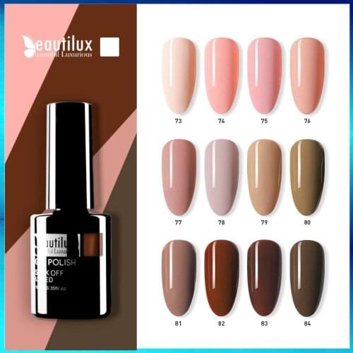 Beautilux 1pc Brown Chocolate Coffee Color Gel Nail Polish Soak Off UV LED Gel Nails Polish Enamel smalto gel polaco 10ml