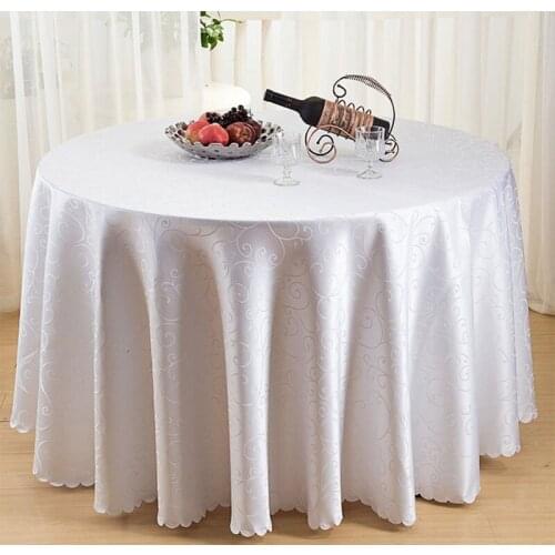 Hot Sale 94 Inch Polyester Round Tablecloths For Wedding Decorations Christmas Table Cloth Covers Nappe Ronde Mariage Obrusy Na