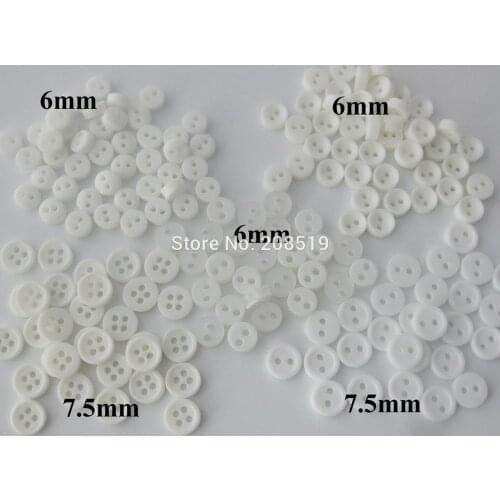 NBNLLG Mini Buttons for scrapbooking decoration 200pcs 6mm-7.5mm small round buttons for DIY Designer