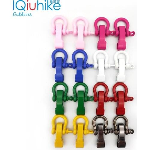 2pcs zinc alloy multicolor Adjustable O Shape Anchor Shackle Paracord Bracelet Buckle Outdoor Survival Rope Fittings For Outdoor