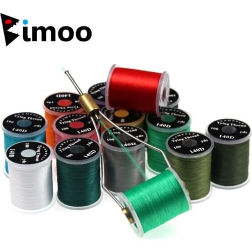 Bimoo 20 Colors/set Pro Fly Tying Thread Floss For Flies Trout Bass Fly Tying Material 140Denir Hybrid Filaments Tying Threads
