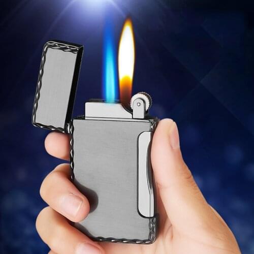 New Free Fire Straight Jet Torch Lighter Metal Windproof Turbo Flint Butane Gas Lighter Double Flame Cigar Cigarette Lighters