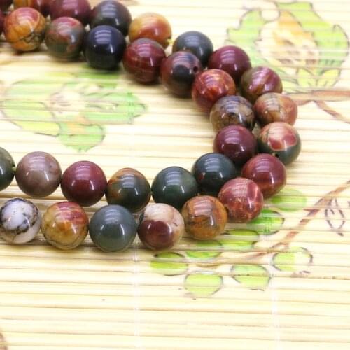 Wholesale!Multicolor picasso round shaped loose beads 8mm 15" DIY stone beads suitable female jewelry making
