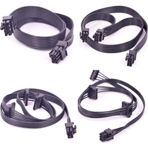 PCIe 6Pin 1 to 3 IDE SATA Cable GPU 8Pin to 2 Port 6+2pin for CORSAIR CS Series CS450M CS550M CS650M CS750M DC Output cables